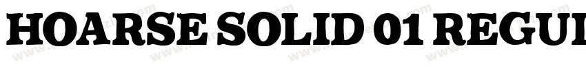 Hoarse Solid 01 Regular字体转换